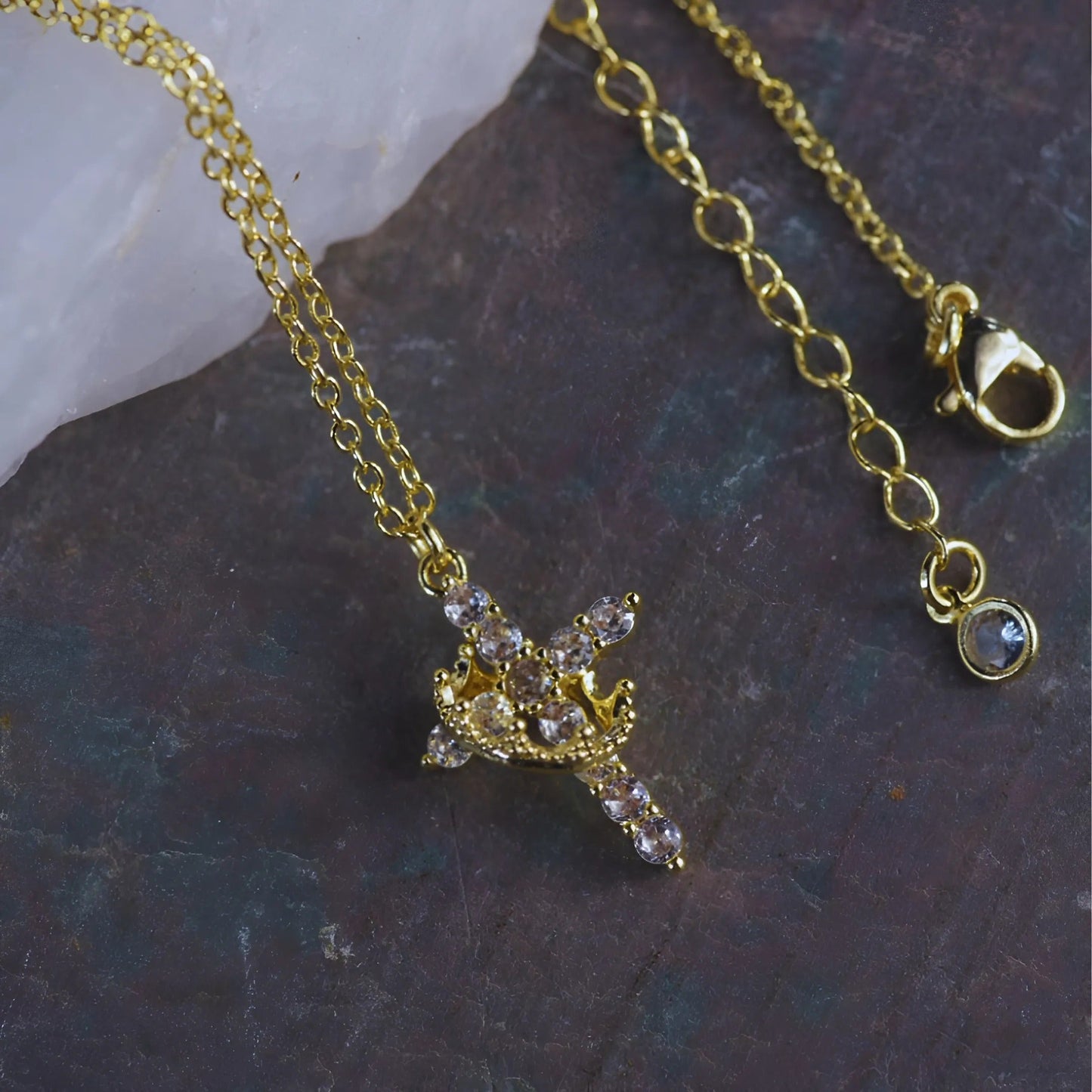 Crown Cross Necklace