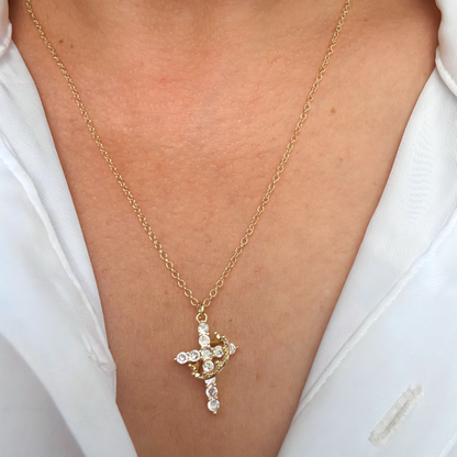 Crown Cross Necklace