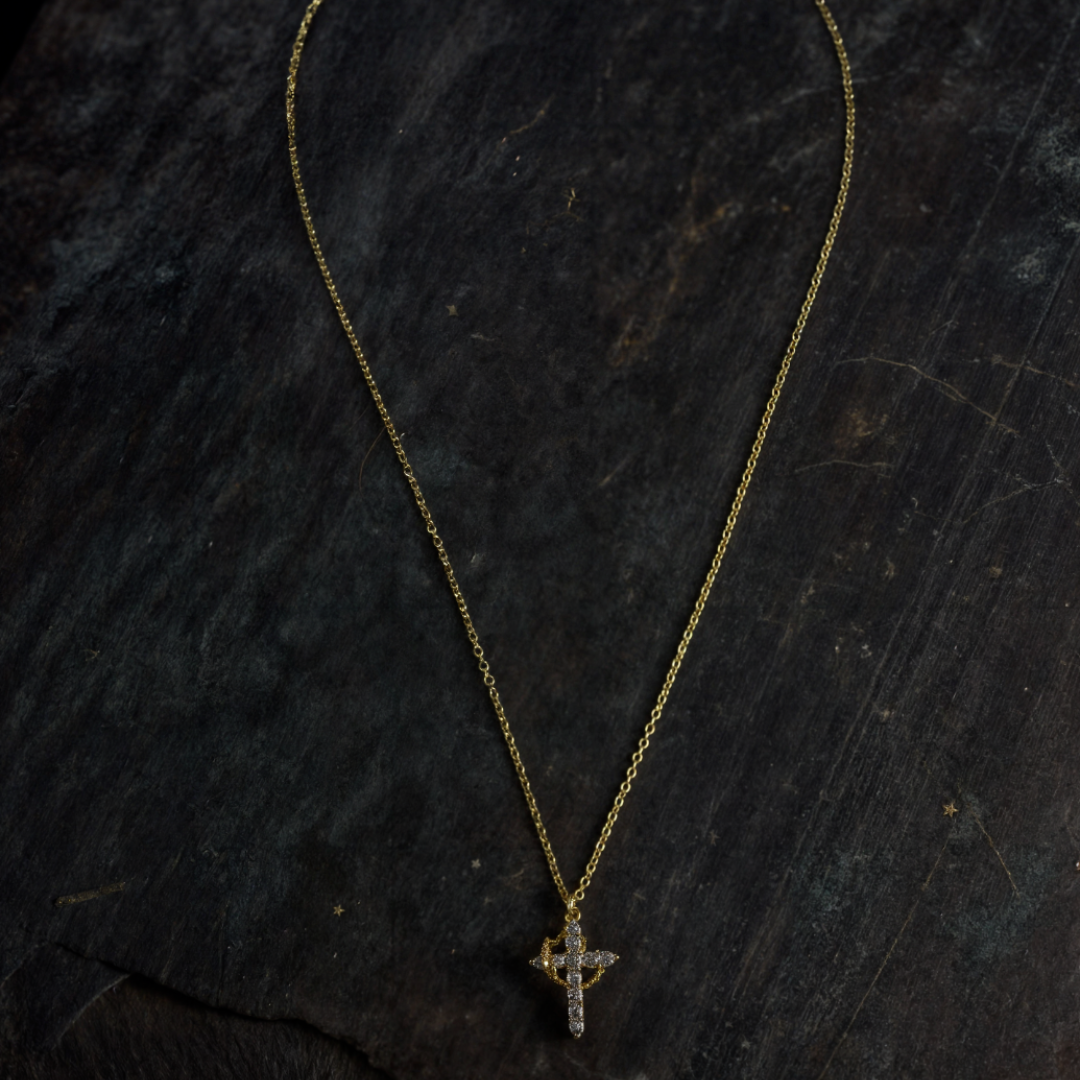 Crown Cross Necklace