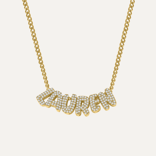 Lula & Co™ Bubble Name Diamond Necklace