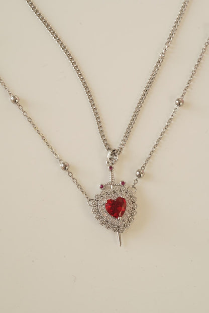 Couple Jewelry - Heart and  Sword Necklace-Huntsman Necklace-Sword Necklace